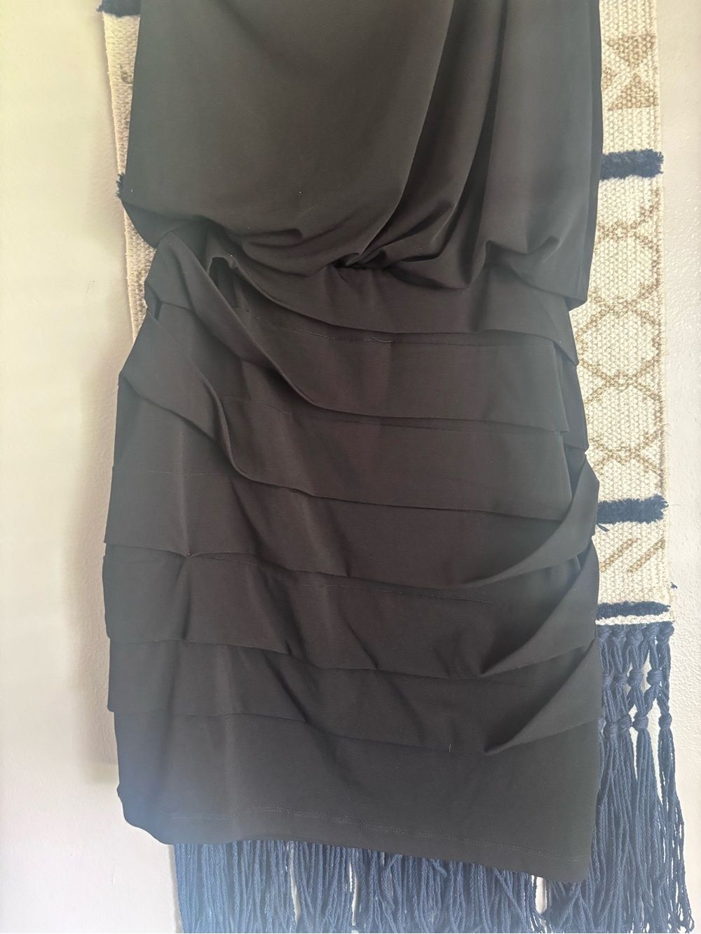 City Triangles Beaded One-Shoulder Ruffle Dress - Picture 4 of 7
